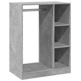 Armadio Grigio Cemento 77x48x102 cm in Legno truciolato