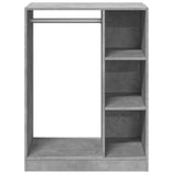 Armadio Grigio Cemento 77x48x102 cm in Legno truciolato