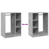 Armadio Grigio Cemento 77x48x102 cm in Legno truciolato