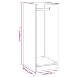 Armadio Bianco 48x41x102 cm in Legno truciolato