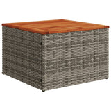 Set Divani da Giardino 9 pz con Cuscini Grigio in Polyrattan