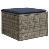 Set Divani da Giardino 8 pz con Cuscini Grigio in Polyrattan