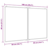 Lavagna Magnetica Pieghevole 100x80x1,7 cm in Alluminio