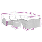 Set Divani da Giardino 9 pz con Cuscini Grigio in Polyrattan