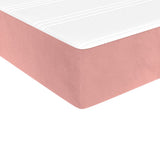Materasso a Molle Insacchettate Rigidità Media Rosa 120x190x20 cm in Velluto