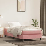 Materasso a Molle Insacchettate Rigidità Media Rosa 120x190x20 cm in Velluto