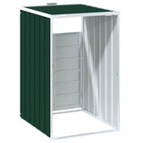 Copribidone con Ruote Bidone Singolo Verde 72x81x115cm Acciaio