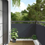 Paravento da Balcone Antracite 300x75 cm in PVC