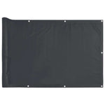 Paravento da Balcone Antracite 400x75 cm in PVC