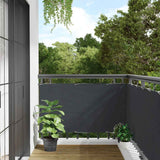 Paravento da Balcone Antracite 400x75 cm in PVC