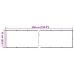 Paravento da Balcone Antracite 500x75 cm in PVC