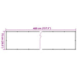Paravento da Balcone Grigio 400x75 cm in PVC