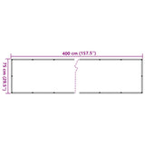 Paravento da Balcone Crema 400x75 cm in PVC
