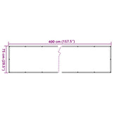 Paravento da Giardino Bianco 400x75 cm in PVC
