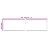 Paravento da Giardino Bianco 600x75 cm in PVC
