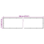 Paravento da Giardino Bianco 700x75 cm in PVC