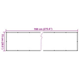 Paravento da Giardino Bianco 700x75 cm in PVC