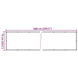 Paravento da Giardino con Aspetto Pianta Verde 600x75 cm PVC