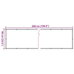Paravento da Balcone Antracite 500x90 cm in PVC