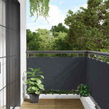 Paravento da Balcone Antracite 500x90 cm in PVC