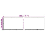 Paravento da Balcone Crema 800x90 cm in PVC