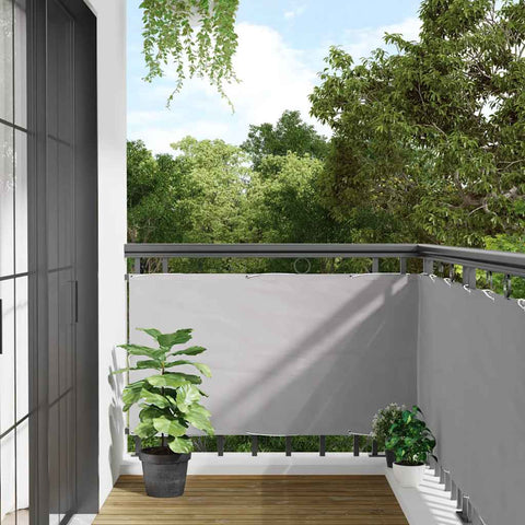 Paravento da Balcone Grigio 400x120 cm in PVC