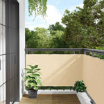 Paravento da Balcone Crema 300x120 cm in PVC