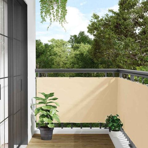 Paravento da Balcone Crema 300x120 cm in PVC