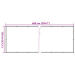 Paravento da Giardino Bianco 600x120 cm in PVC