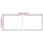 Paravento da Giardino Bianco 700x120 cm in PVC