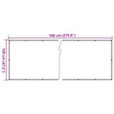 Paravento da Giardino Bianco 700x120 cm in PVC