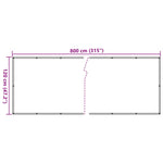 Paravento da Giardino Bianco 800x120 cm in PVC