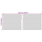 Schermi Privacy da Giardino 10 pz Grigio Pietra 252,5x19 cm PVC