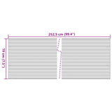 Schermi Privacy da Giardino 10 pz Grigio Pietra 252,5x19 cm PVC