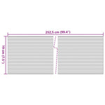 Schermi Privacy da Giardino 10 pz Grigio 252,5x19 cm PVC