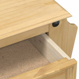 Comodino Corona 45x35x47,5 cm in Legno Massello di Pino