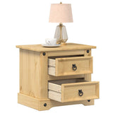 Comodino Corona 53x39x47 cm in Legno Massello di Pino