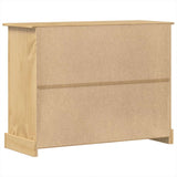 Cassettiera Corona 112x48x91 cm in Legno Massello di Pino