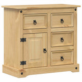 Credenza Corona 80x40x75 cm in Legno Massello di Pino