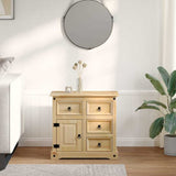 Credenza Corona 80x40x75 cm in Legno Massello di Pino