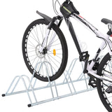 Supporto per 6 Bici da Pavimento Autoportante Acciaio Zincato