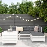 Set Salotto da Giardino 5 pz Bianco in Legno Massello di Pino
