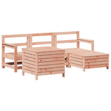 Set Divani da Giardino 5 pz in Legno Massello Abete Douglas