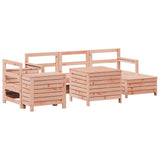 Set Divani da Giardino 7 pz in Legno Massello Abete Douglas