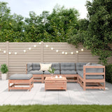 Set Divani Giardino 8 pz con Cuscini Legno Massello di Douglas