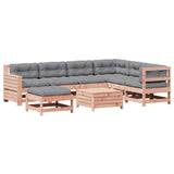 Set Divani Giardino 8 pz con Cuscini Legno Massello di Douglas