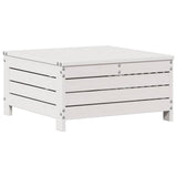 Set Salotto Giardino 8pz con Cuscini Bianco Legno Massello Pino