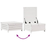 Set Salotto Giardino 8pz con Cuscini Bianco Legno Massello Pino