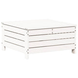 Set Salotto da Giardino 7 pz Bianco in Legno Massello di Pino