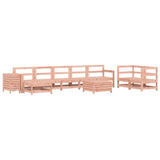Set Divani da Giardino 10 pz in Legno Massello Abete Douglas